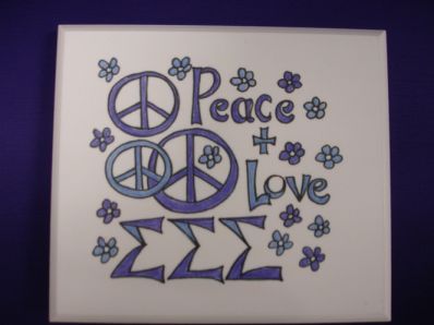 Peace Love Plaque